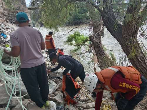 Escuadrón de Emergencia refuerza búsqueda de Miguel Infante en río Huayopampa
