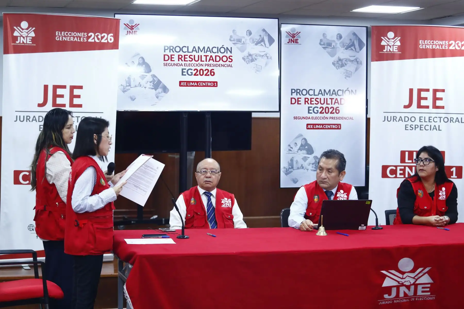 JEE Lima Centro 1 proclama resultados de segunda vuelta en su jurisdicción