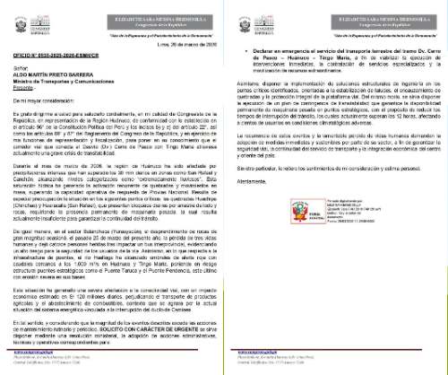 Piden emergencia vial por bloqueos y riesgo en ruta Cerro de Pasco-Huánuco-Tingo María