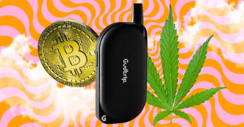 Un usuario busca el vape de hierba con inteligencia artificial que entrega Bitcoin
