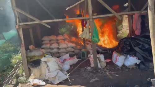 Destruyen campamento de minería ilegal con socavón de 30 metros en Monzón
