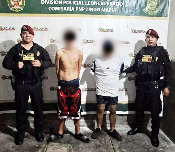 Desarticulan presunta banda “La Nueva Era” tras intento de hurto en Tingo María