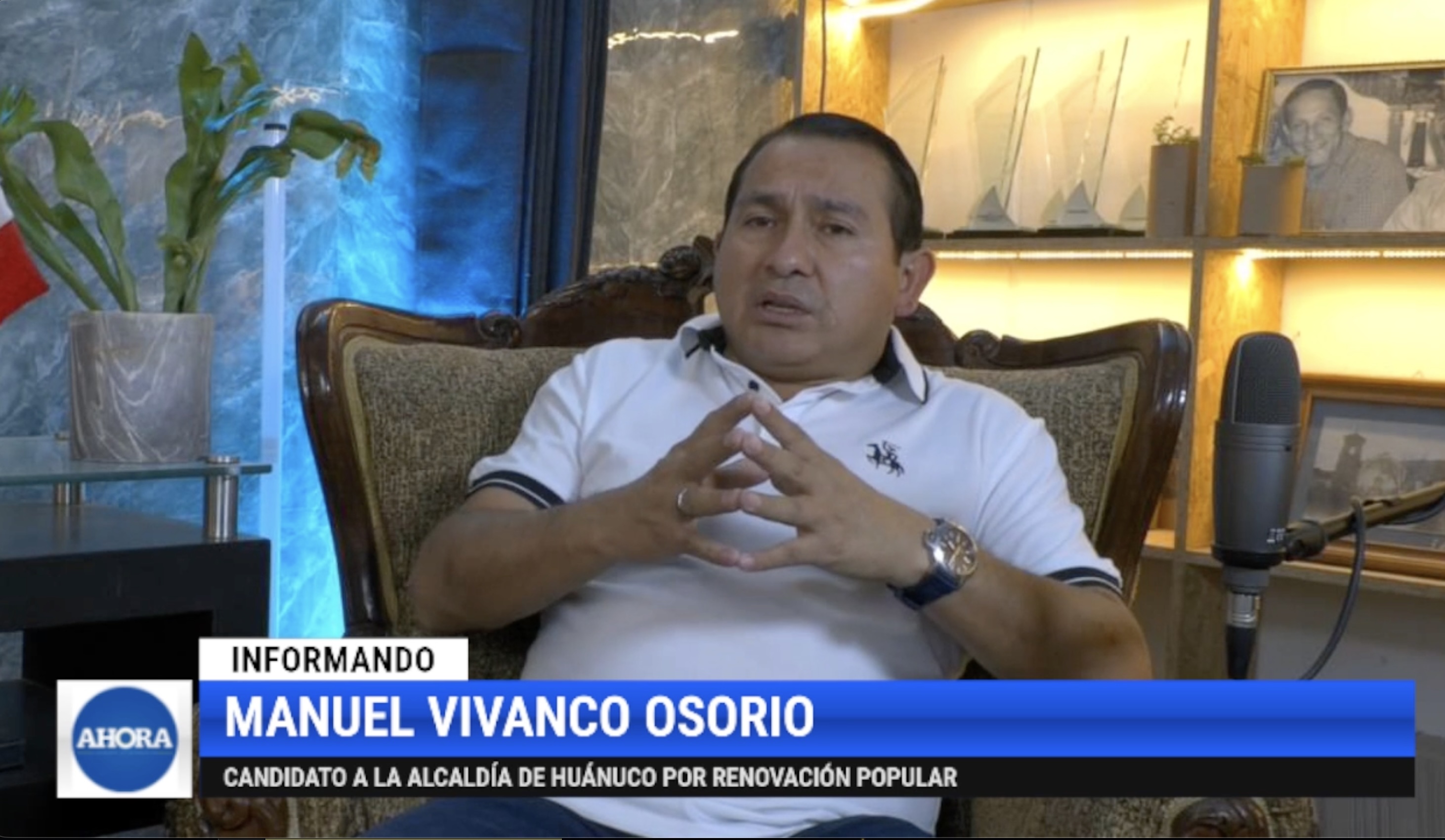 Candidato Manuel Vivanco promete agua permanente, títulos, feria gratuita y balón de gas a S/15