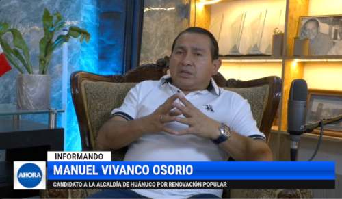 Candidato Manuel Vivanco promete agua permanente, títulos, feria gratuita y balón de gas a S/15