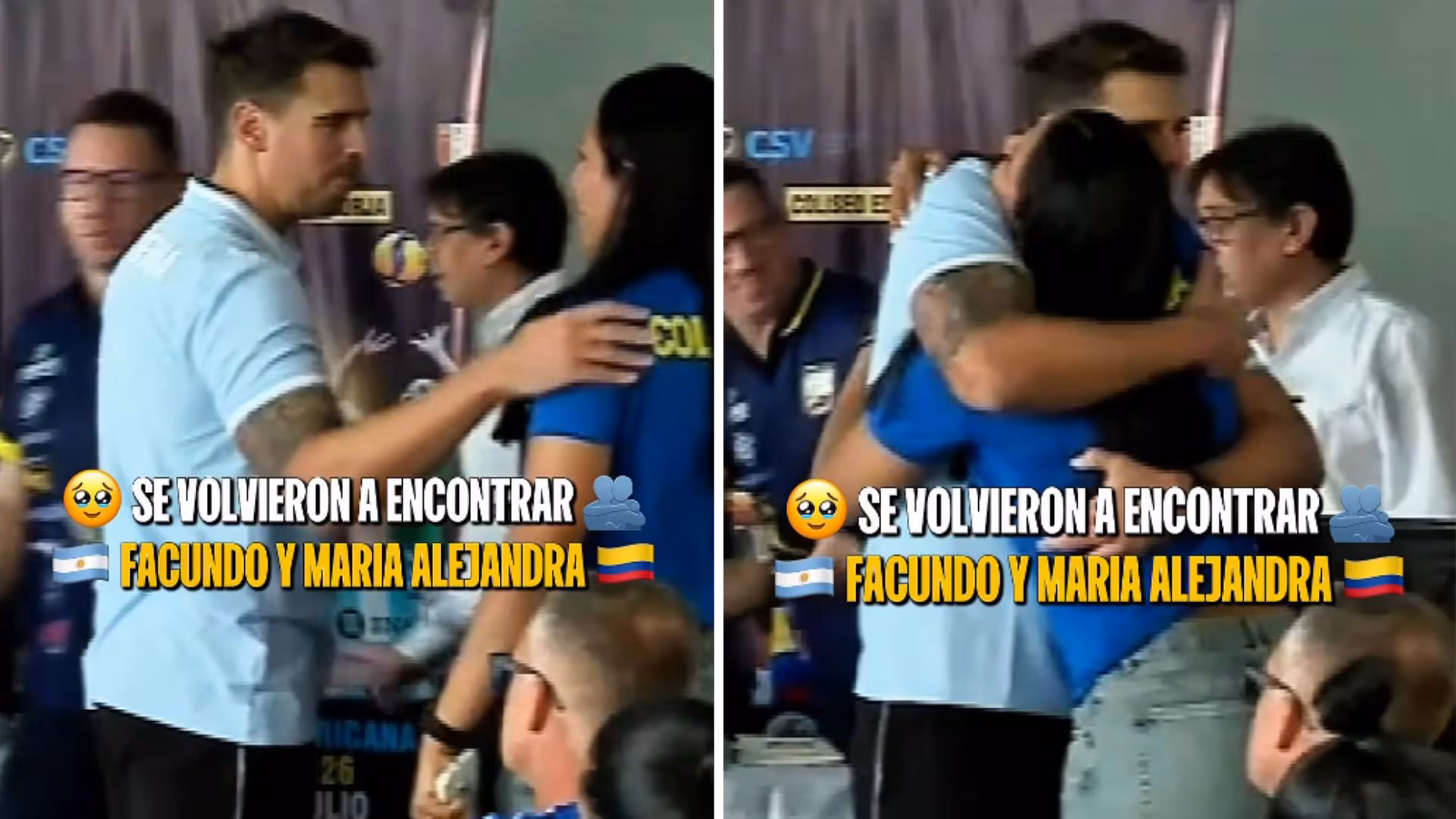 Morando y Marín: emotivo abrazo en la Sudamericana de Vóley