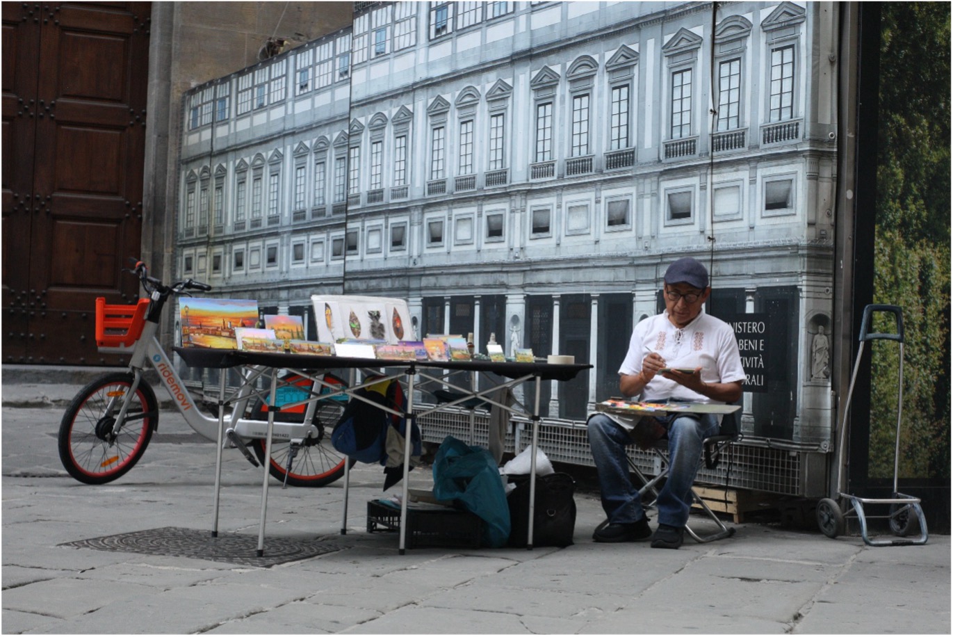 EFRÉN PILATASIG IN PIAZZALE DEGLI UFFIZI