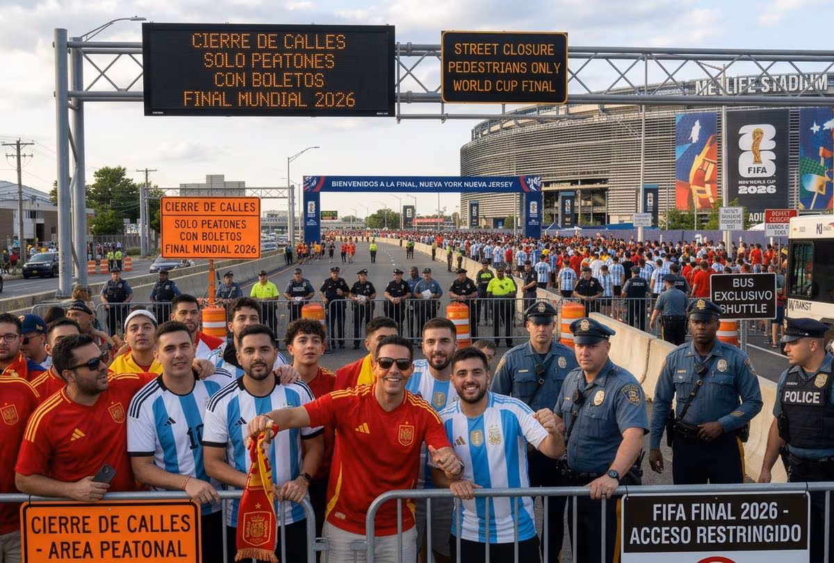 Cierres viales en Nueva York y Nueva Jersey por la final del Mundial 2026