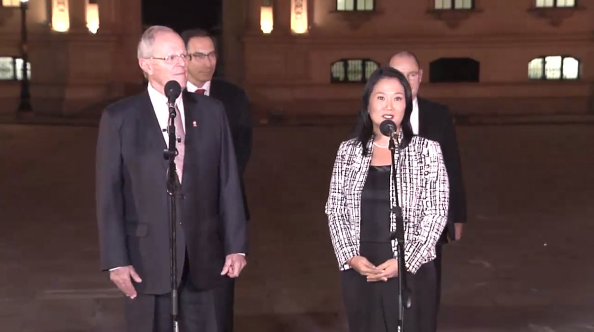 Keiko Fujimori recibe credenciales y llama a la unidad nacional