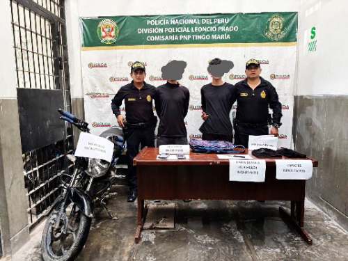 Dos menores fueron intervenidos tras presunto robo agravado en Tingo María
