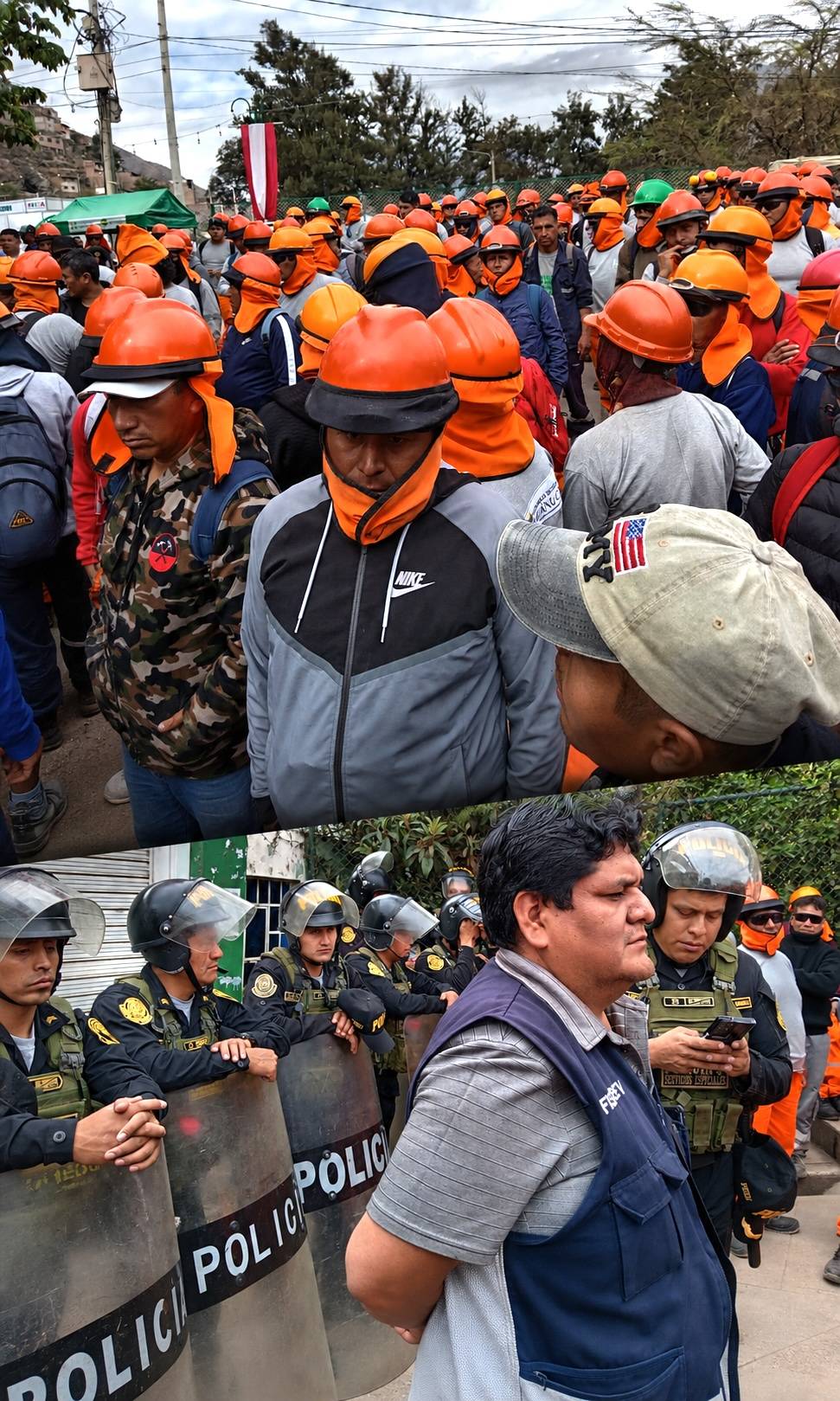 Más de 300 obreros protestan por pagos pendientes y anuncian paralización de trabajos