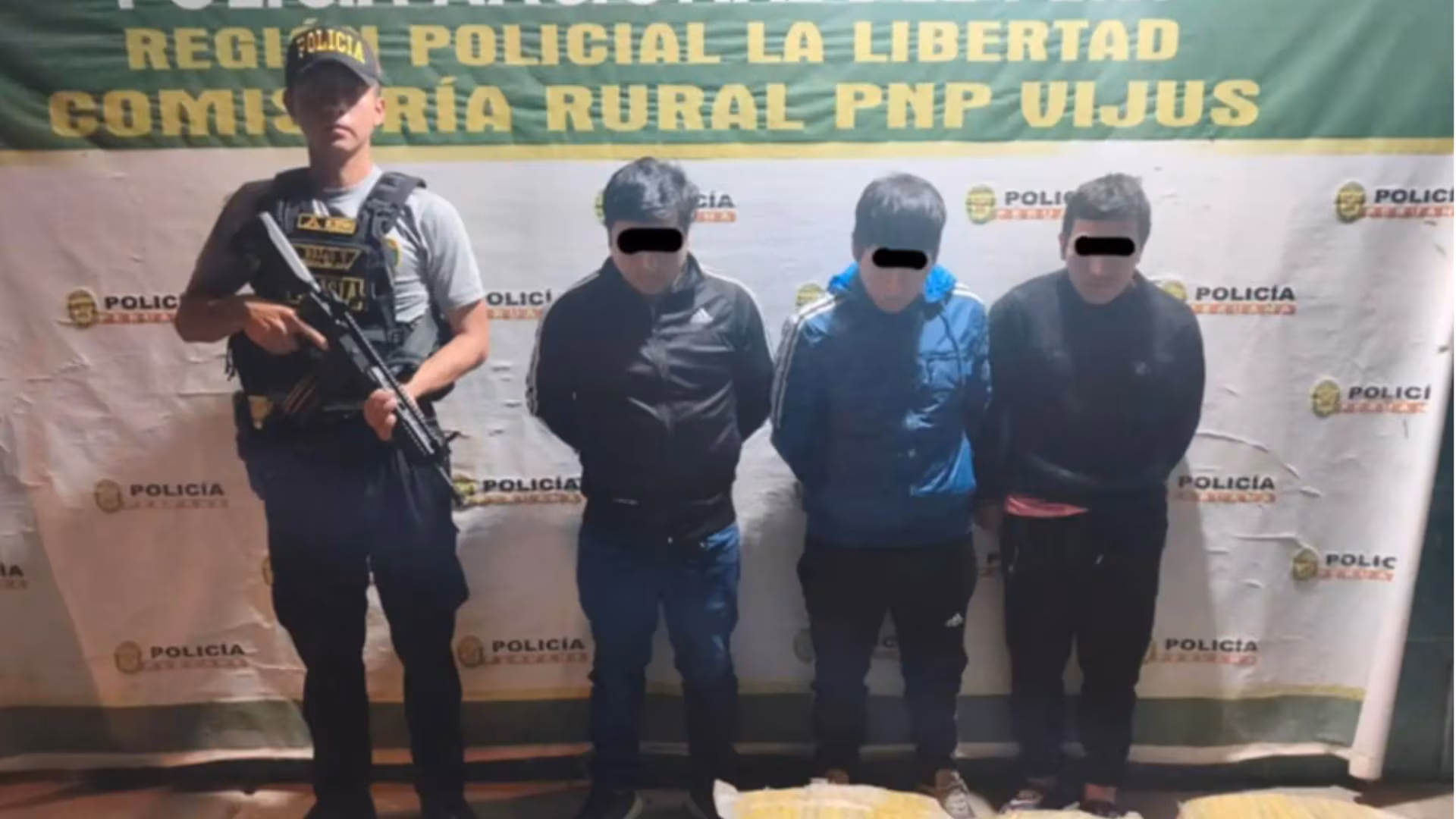 PNP captura a tres sujetos con 500 cartuchos de explosivos en Pataz