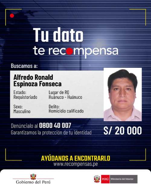 Mininter vuelve a buscar a sentenciado por asesinato del exalcalde Eduardo Quino