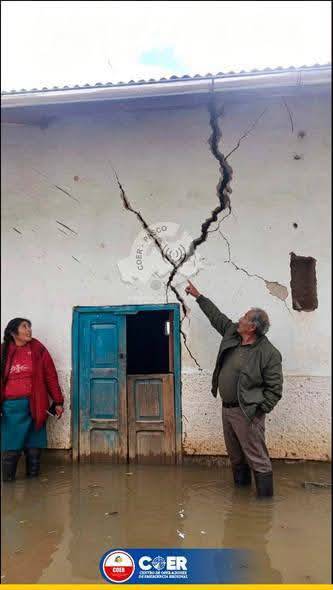 Lluvias dejan seis viviendas inhabitables y cuatro afectadas en San Pedro de Pillao