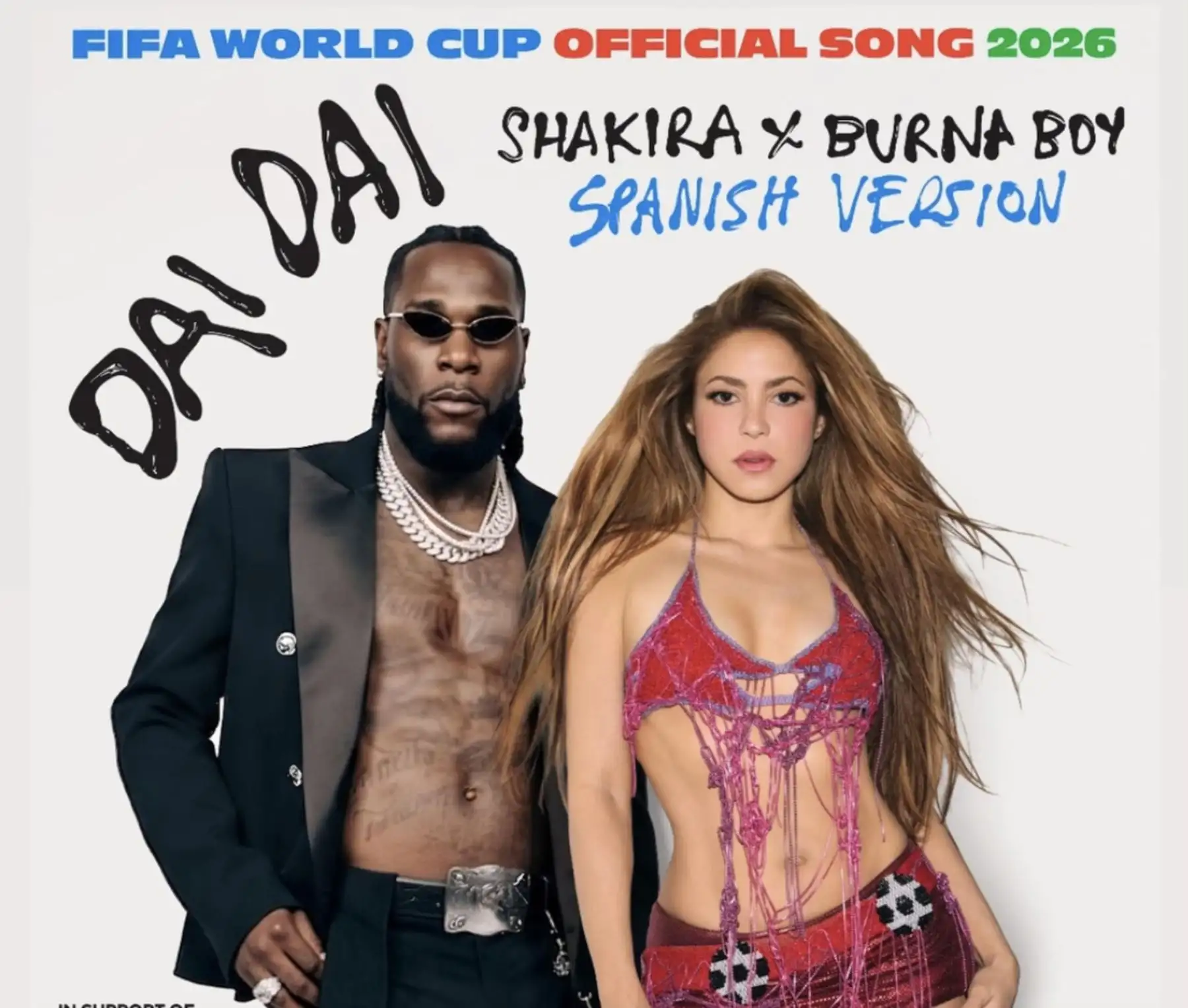 Shakira lanza la versión en español de 'Dai Dai', la canción oficial del Mundial 2026