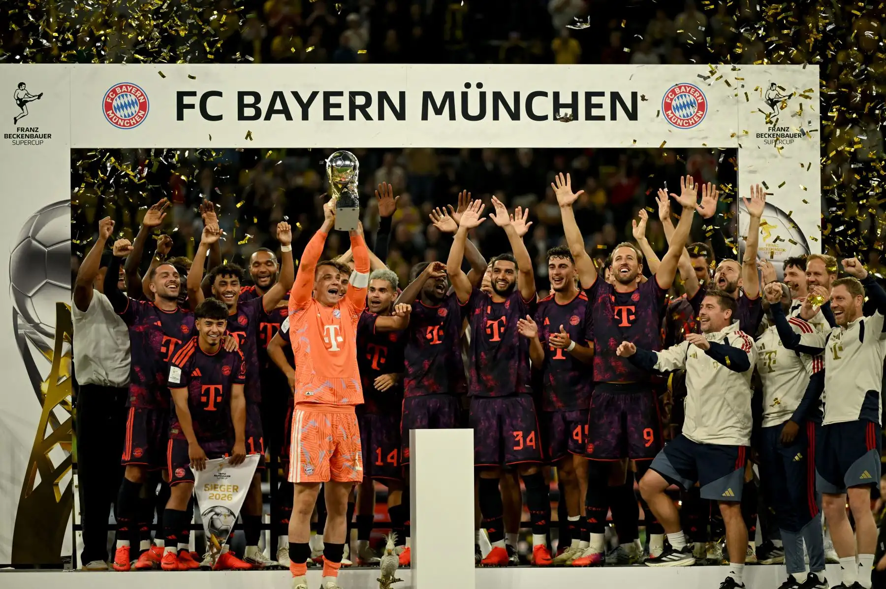 Bayern Múnich vence 2-1 al Dortmund y revalida la Supercopa de Alemania