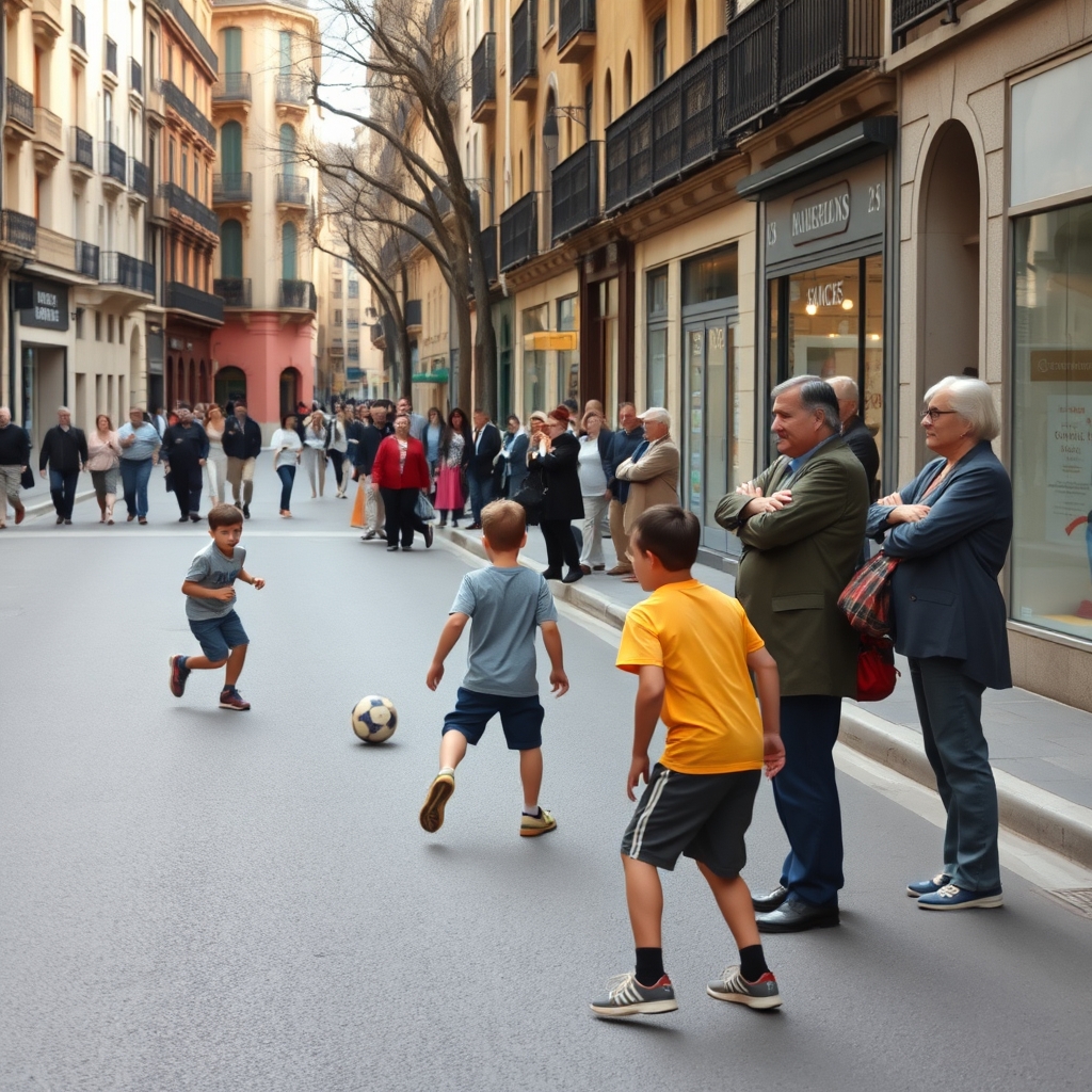 Barcelona: el fútbol callejero en calles peatonalizadas reaviva el conflicto vecinal
