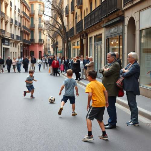 Barcelona: el fútbol callejero en calles peatonalizadas reaviva el conflicto vecinal