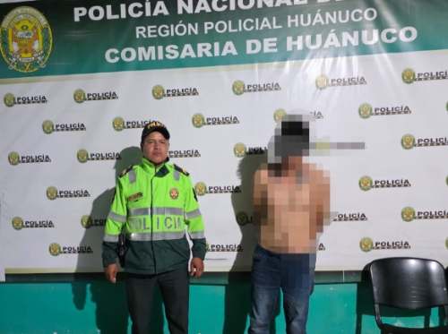 Detienen a hombre tras presunto intento de hurto en tienda de Huánuco