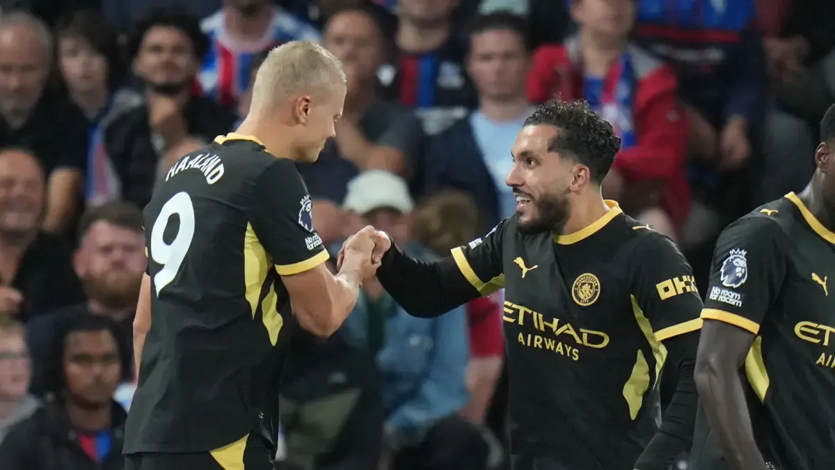 Manchester City vence 1-4 al Crystal Palace con doblete de Haaland y magia de Cherki