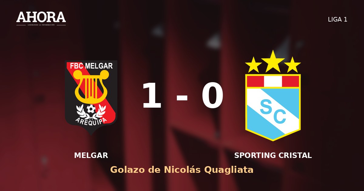 Golazo de Nicolás Quagliata pone el 1-0 de Melgar ante Sporting Cristal