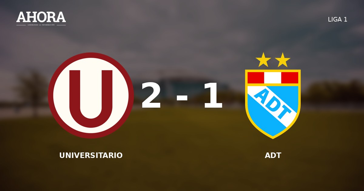 Universitario derrotó 2-1 a ADT en Tarma y se mantiene en la pelea por el título de la Liga 1