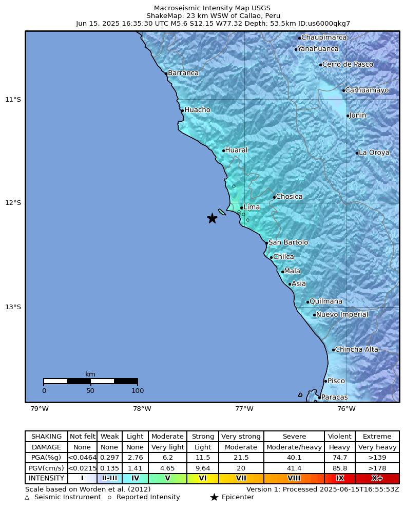 Temblor en Lima: sismo de magnitud 4,8 remeció Lurín esta mañana, según IGP