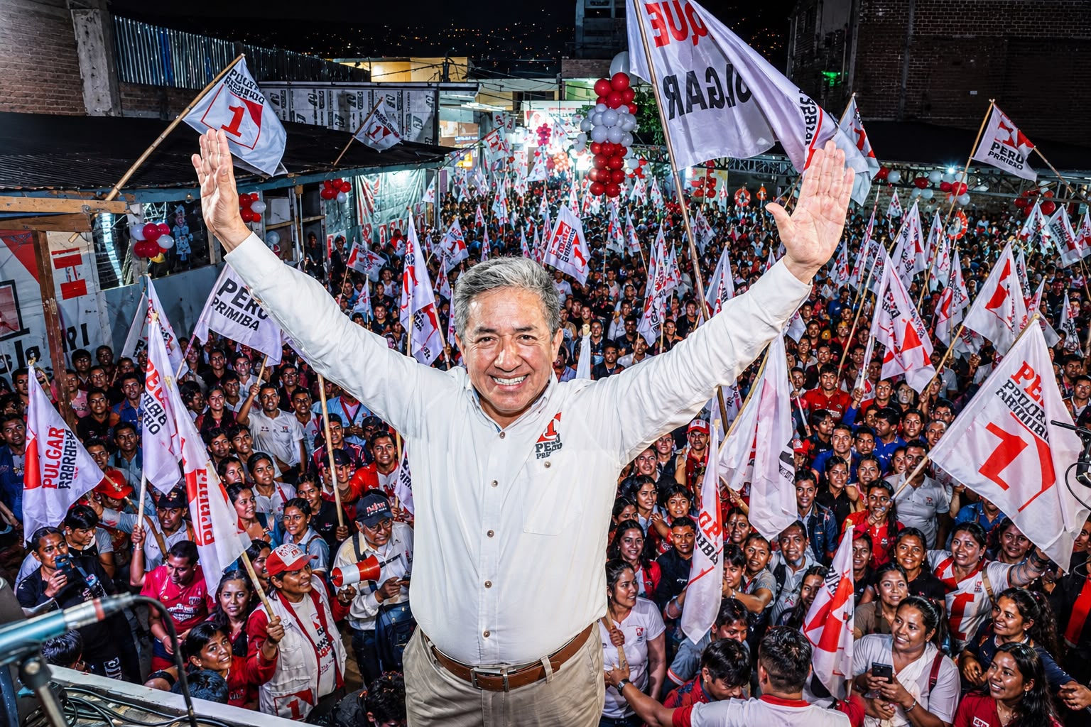 Enrique Pulgar encabeza acto político en Huánuco y plantea crear un “Banco del Pueblo”