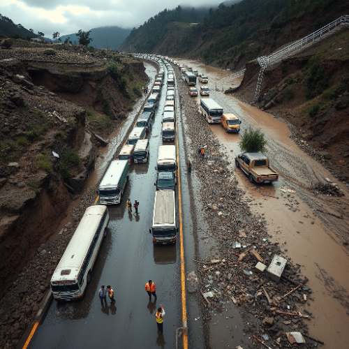 Suspenden venta de pasajes terrestres al sur por huaicos y derrumbes en Arequipa