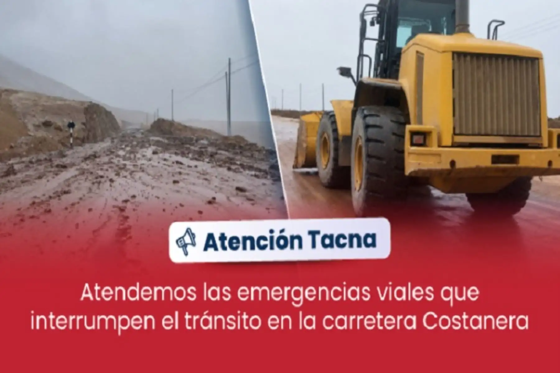Huaicos en Tacna: vehículo cae en socavón de la carretera Costanera y un patrullero es arrastrado