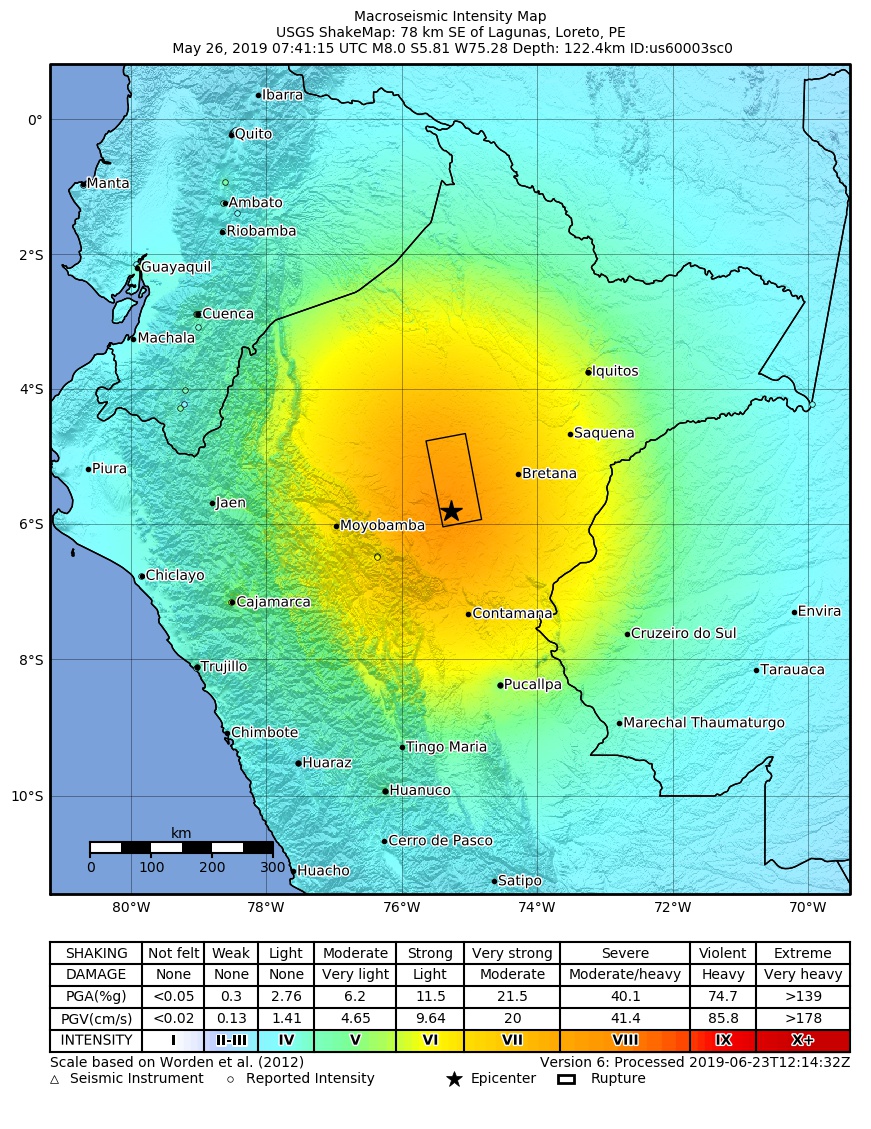 Sismo de magnitud 5.7 se registró a 53 kilómetros de Aucayacu, en Huánuco
