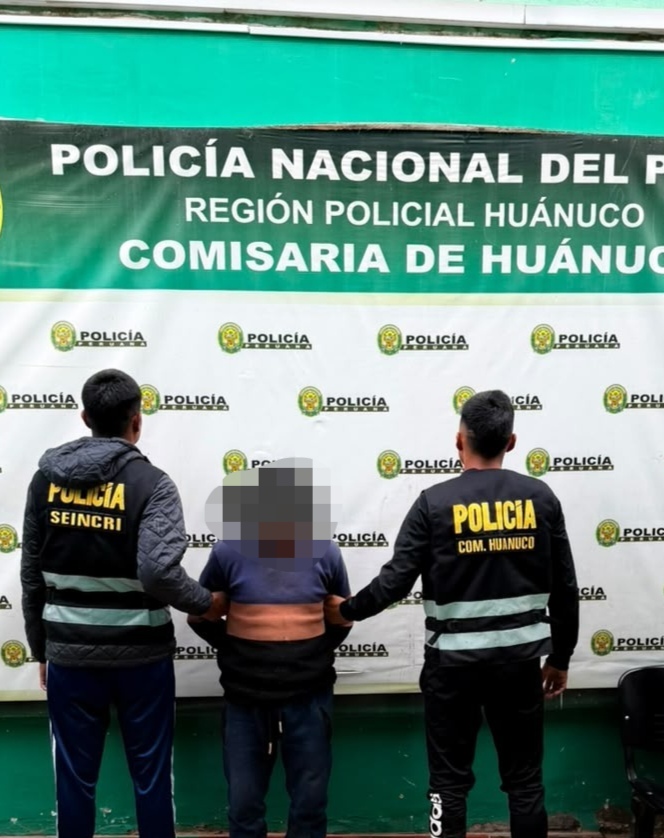 Cae hombre con cuatro órdenes de captura por delitos sexuales durante operativo en Huánuco