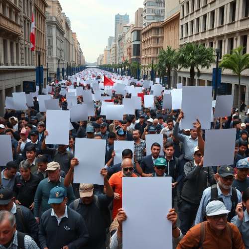 Sindicatos marchan contra política laboral del Gobierno de Keiko Fujimori