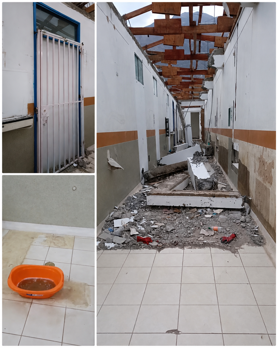 Denuncian que pacientes de salud mental permanecen bajo goteras en área del exhospital demolido