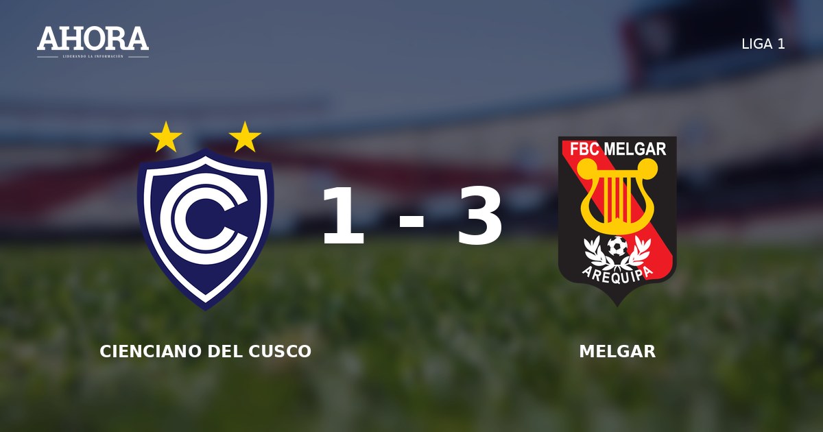 Cienciano cayó 3-1 ante Melgar en el Inca Garcilaso por Liga 1