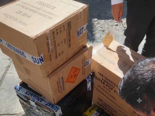 Incautan audífonos, celulares y pirotécnicos valorizados en más de S/55 mil