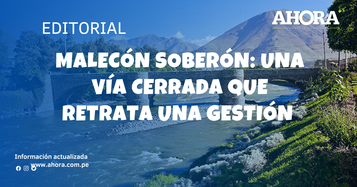 Malecón Soberón: una vía cerrada que retrata una gestión