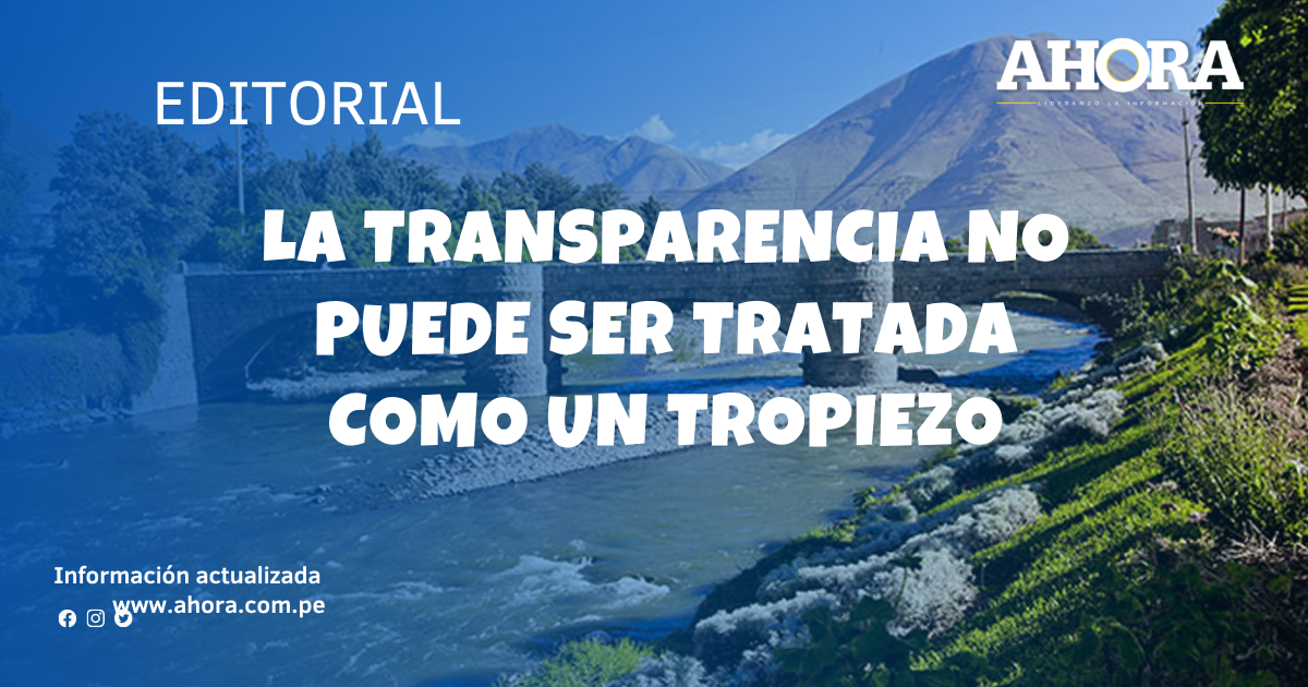 La transparencia no puede ser tratada como un tropiezo