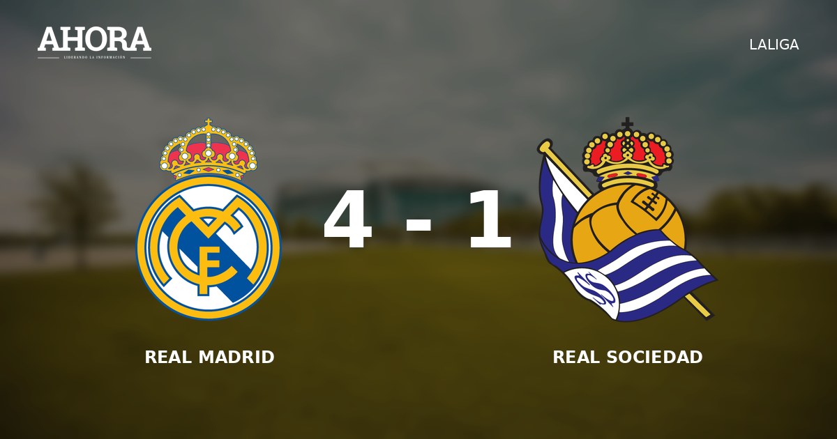 Real Madrid 4-1 Real Sociedad: resumen y dónde ver el partido por LaLiga