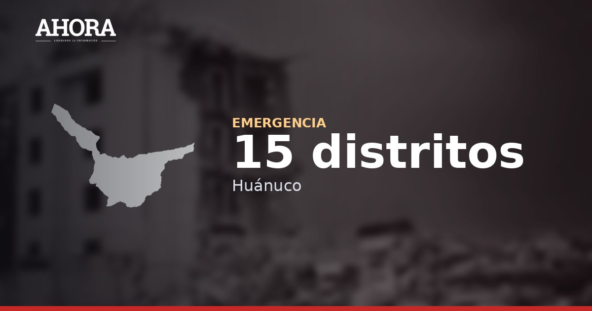 Gobierno declara emergencia por déficit hídrico en distritos de Huánuco y otras 15 regiones