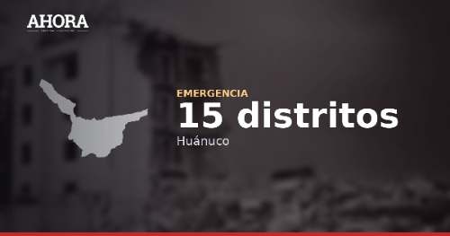 Gobierno declara emergencia por déficit hídrico en distritos de Huánuco y otras 15 regiones