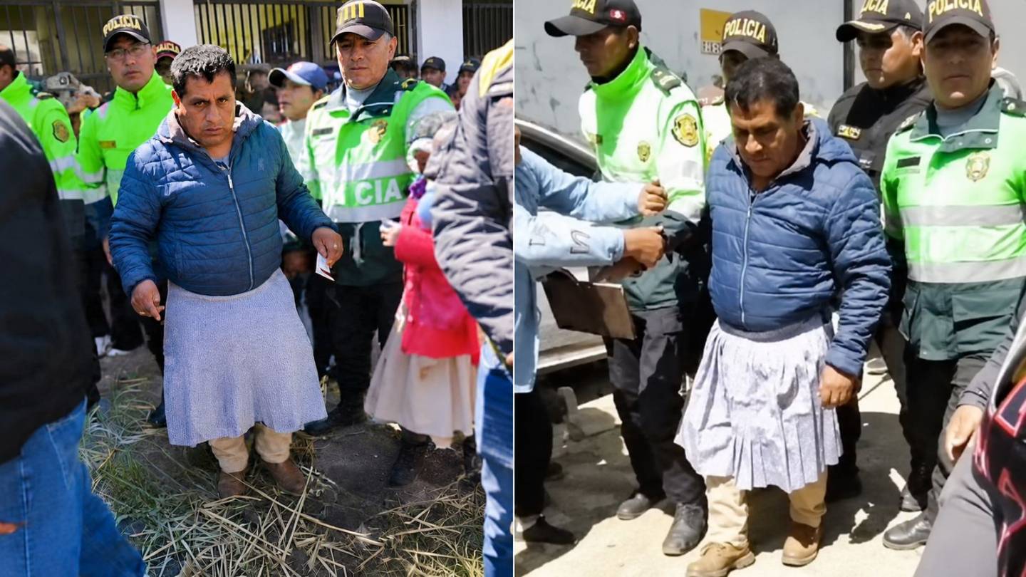 Pobladores obligan a alcalde de Miraflores a vestir pollera durante protesta