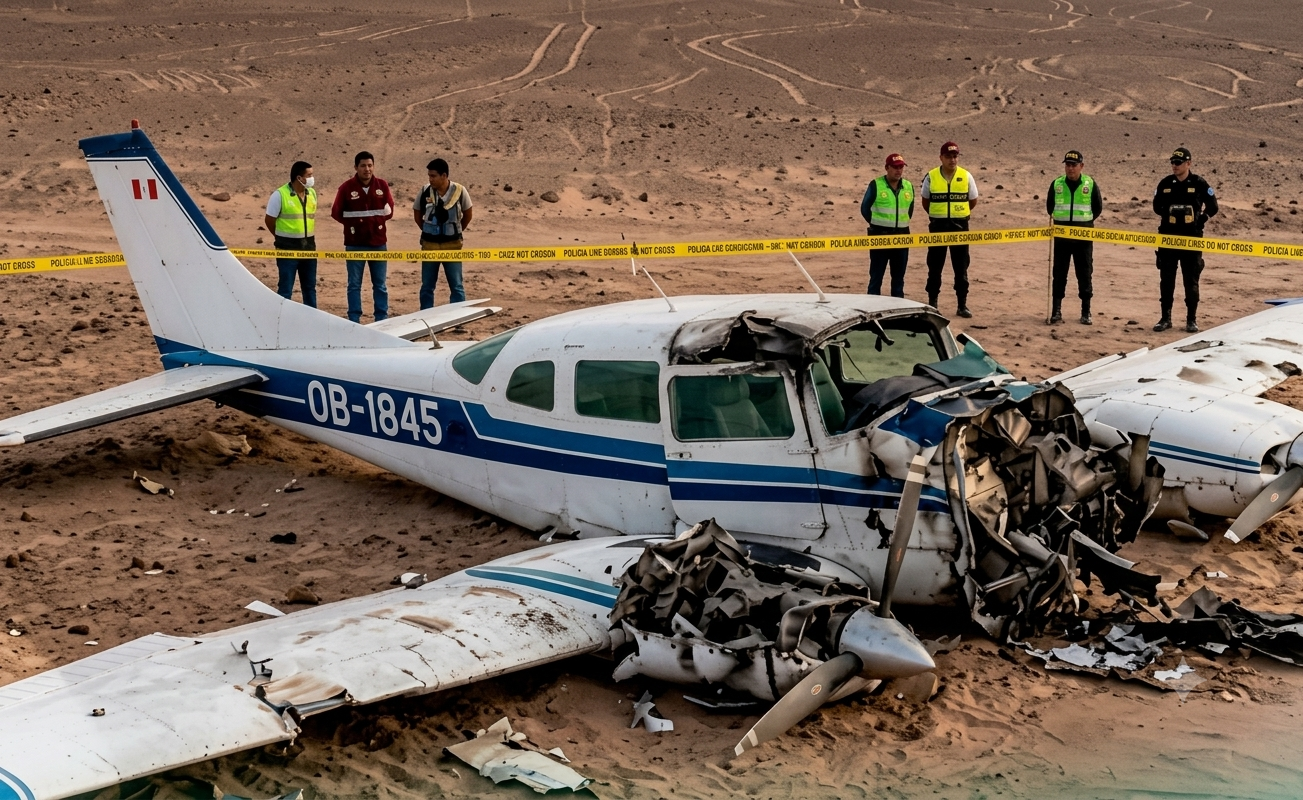 Tragedia aérea en Nasca deja 13 muertos durante sobrevuelo turístico a los geoglifos