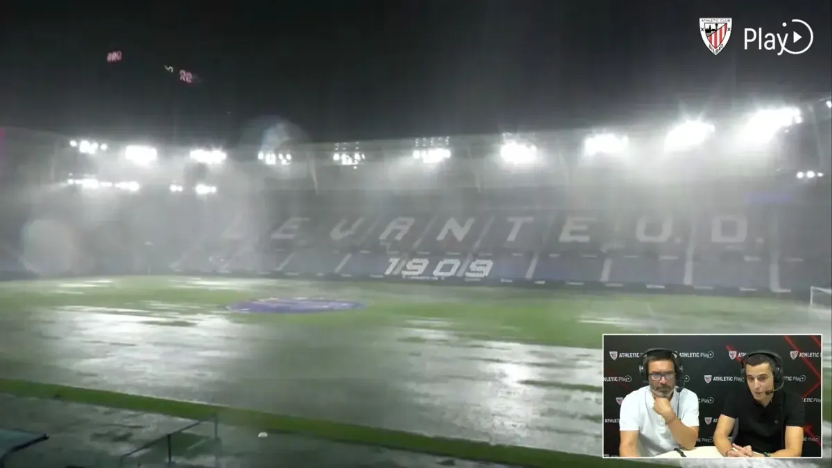 Suspendido el Levante-Athletic por la lluvia en el Ciutat de València
