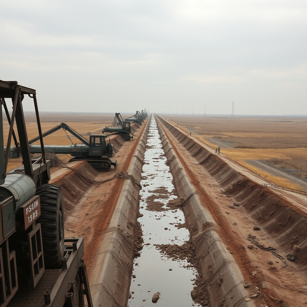 El canal soviético de 227 km que se excavó en 20 meses y quedó demasiado somero