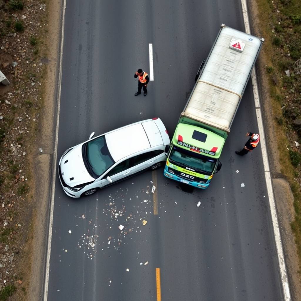 Colisión de auto y camión deja tres heridos en la carretera Margen Derecha