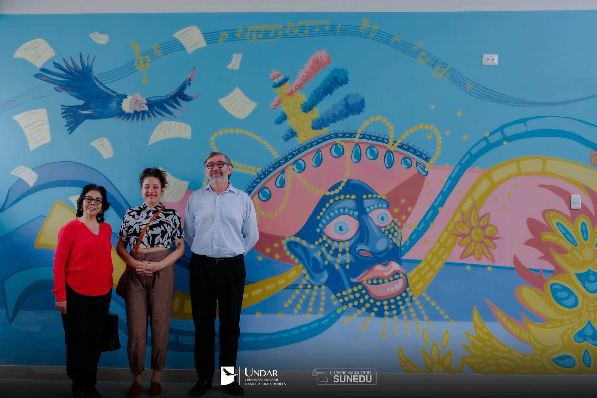 UNDAR inaugura mural que fusiona Los Negritos de Huánuco y El cóndor pasa