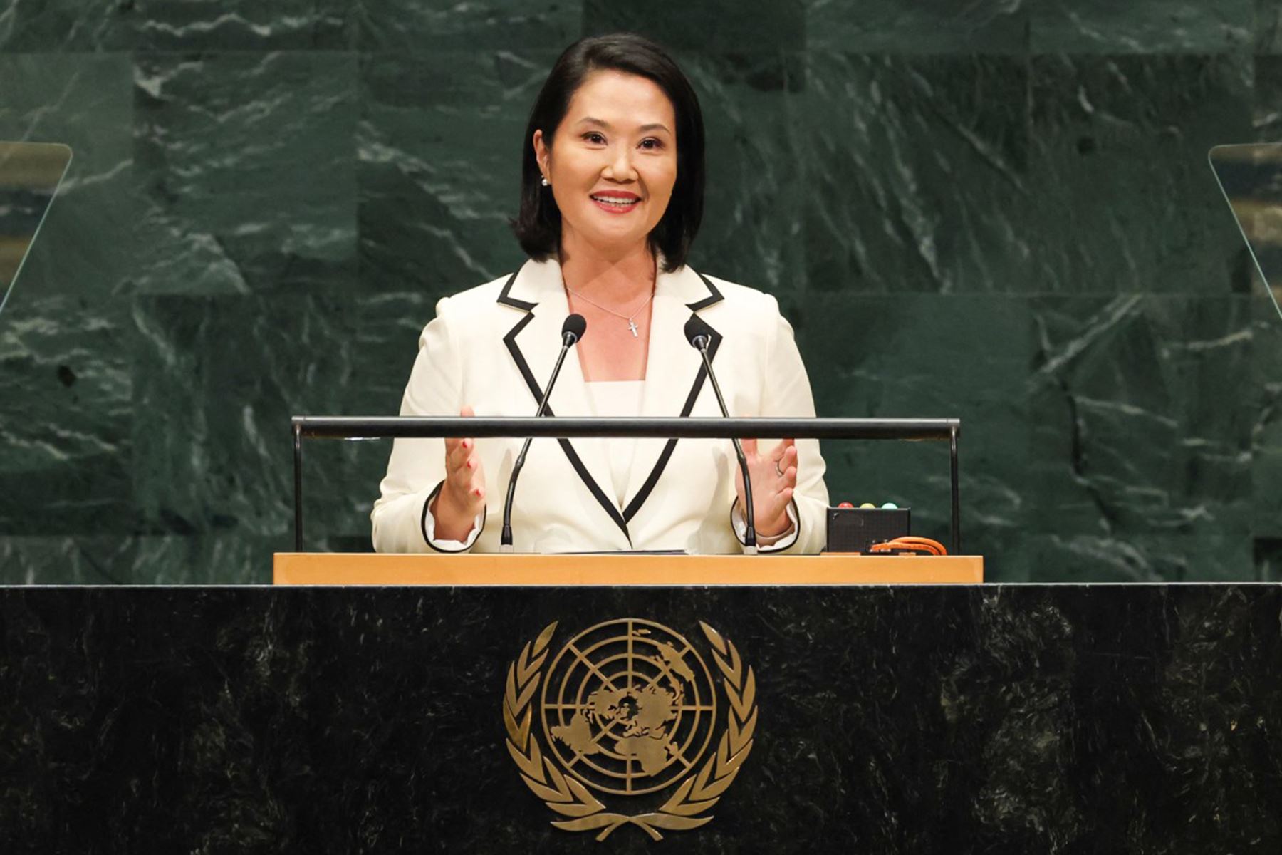 Keiko Fujimori ante la ONU: crimen organizado es terrorismo y anuncia reforma educativa