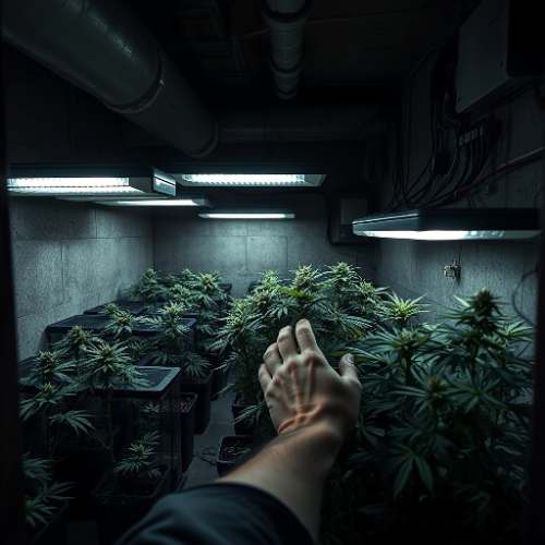 Detenido por usar un chalé alquilado en Madrid como plantación de 391 plantas de marihuana