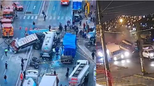 Choque múltiple deja un conductor muerto y colapsa la Panamericana Norte