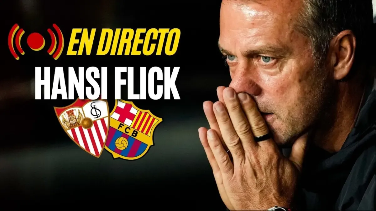 Hansi Flick comparece en la previa del Barcelona vs. Sevilla de LaLiga